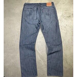 Levi's 514 Straight Fit Mens 36 x 34 Jeans Blue Sheen Denim New